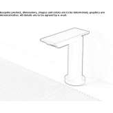 Single countertop handle Washbasin faucet made of anodized aluminum Xativa