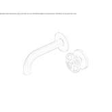 Wall-mounted hydroprogressive washbasin tap made of stainless steel Korgan