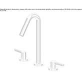 3-hole brass countertop washbasin tap with aerator Lassee