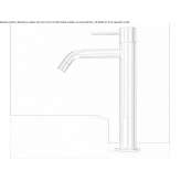Brass countertop washbasin faucet with a single handle Castuera