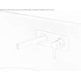 Wall-mounted washbasin tap with plate Malmoe