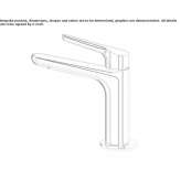 Brass countertop washbasin tap with aerator Lassee