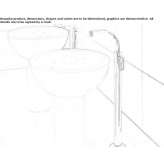 Washbasin tap standing on the floor Oronz