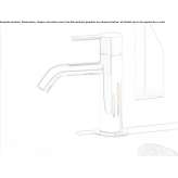 Single-lever brass countertop washbasin tap Bobitz
