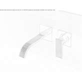 Wall-mounted washbasin tap made of brass Tervola
