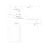 Single-lever countertop washbasin tap with aerator Skole