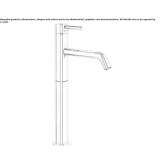 Single-lever countertop washbasin tap Akdere