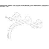 3-hole stainless steel washbasin tap with aerator Nidzica