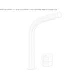 Countertop washbasin tap made of stainless steel Pliska