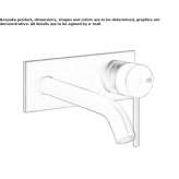 Stainless steel wall-mounted washbasin tap with plate Lubian