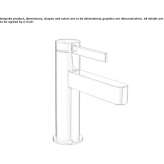 Single-lever countertop washbasin tap made of chrome-plated brass Skvyra