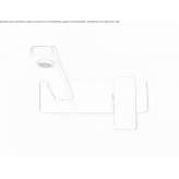 Brass wall-mounted washbasin tap with plate Susqueda