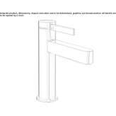 Single-lever countertop washbasin tap made of chrome-plated brass Skvyra