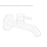 Wall-mounted single-lever washbasin tap made of stainless steel Ksiazki