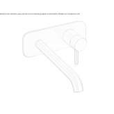 Wall-mounted washbasin tap with plate Ksiazki