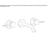 Wall-mounted washbasin tap made of stainless steel Lubian