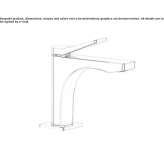 Countertop washbasin tap made of brass Nauen