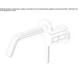 Brass wall-mounted washbasin tap with aerator Lassee