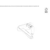 Wall-mounted single-lever washbasin tap with plate Triunfo