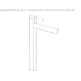 Single-lever washbasin tap with temperature limiter Skvyra