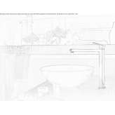 Single-lever washbasin faucet with automatic stopper Rissen
