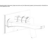 2-hole brass basin faucet for wall mounting Nauen