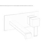 Wall-mounted washbasin tap with plate Hervias