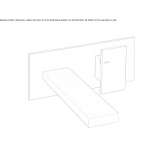 Bateria umywalkowa ścienna z płytą Hipstedt