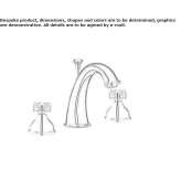 3-hole countertop washbasin tap Polutla