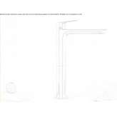 Single-lever brass countertop washbasin tap with aerator Carupano