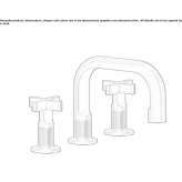 3-hole brass washbasin tap without stopper Ballarat