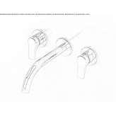 3-hole wall-mounted washbasin tap Zoppola