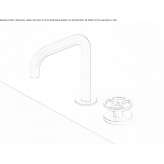 Hydrogressive stainless steel washbasin tap with adjustable spout Korgan