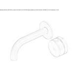 Wall-mounted hydroprogressive washbasin tap made of stainless steel Etucuaro