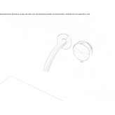 2-hole wall-mounted washbasin tap in stainless steel Prees