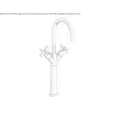 1-hole countertop washbasin tap with automatic stopper Narvik