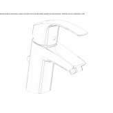 Single-lever countertop washbasin tap with temperature limiter Reyhanli