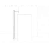 Free-standing, hydrogressive stainless steel washbasin tap Cuitiva