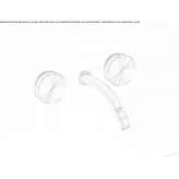 Set of 2 single wall-mounted faucets with adjustable spout Suruc