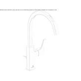 Single-lever countertop washbasin tap Decize