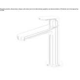 Single-lever brass countertop washbasin tap with aerator Carupano