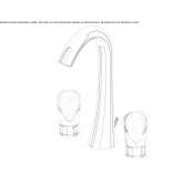 3-hole brass countertop washbasin tap with aerator Beznea