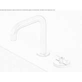 2-hole hydroprogressive washbasin tap with adjustable spout Ovilla