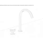 Two-hole hydroprogressive faucet with a swivel spout Cuitiva