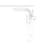 Single-lever countertop washbasin tap Dedham
