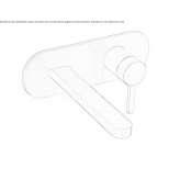 Wall-mounted washbasin tap made of stainless steel Tuili