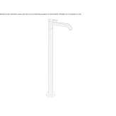 Free-standing washbasin tap made of stainless steel Ksiazki