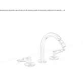 3-hole countertop washbasin tap made of stainless steel Golubac