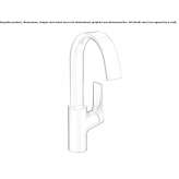 Single-lever countertop washbasin tap made of chrome-plated brass Aprozi
