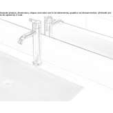 Single-lever countertop washbasin tap made of stainless steel Casale
